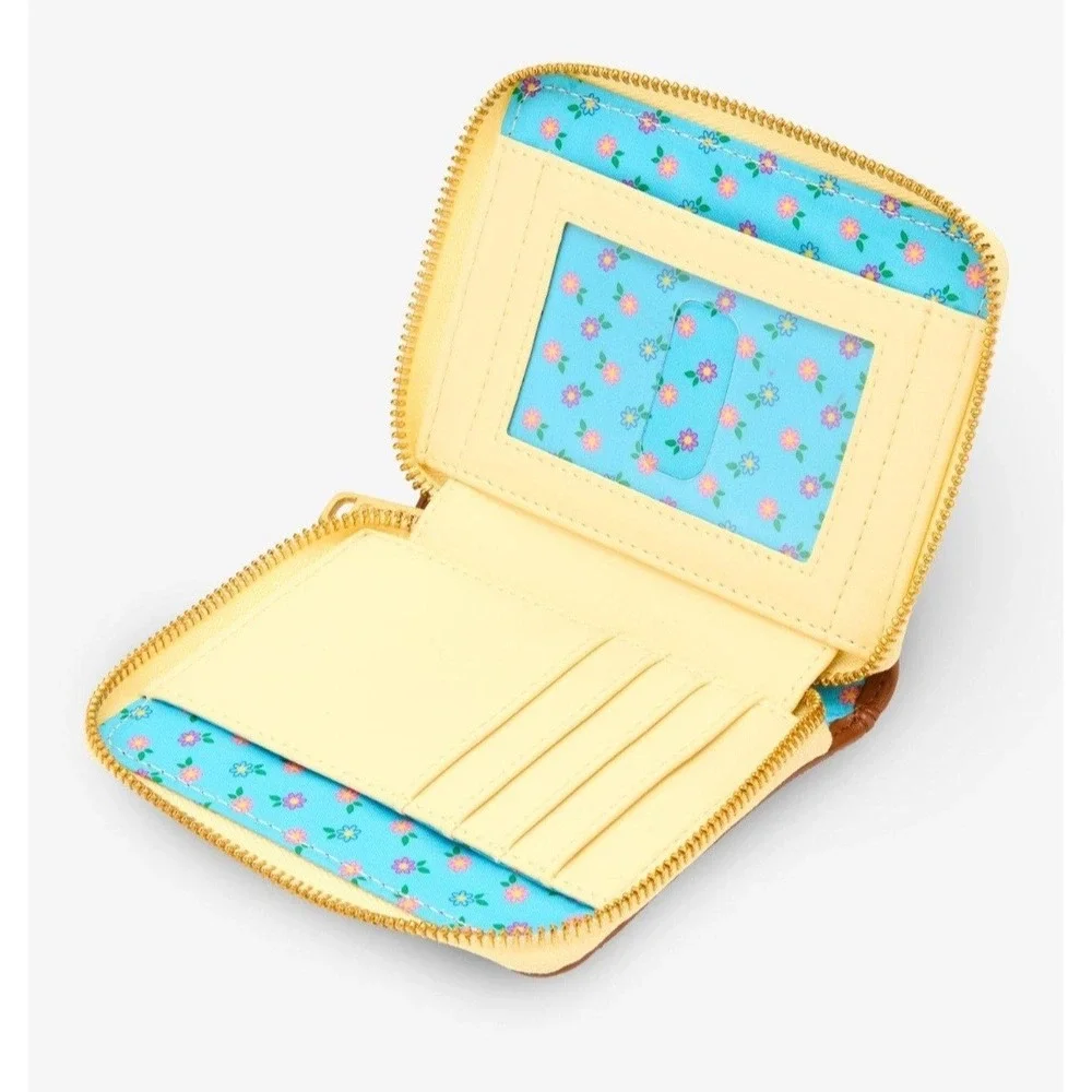 Loungefly Disney Tangled Pascal Chameleon‎ Floral Embroidered Backpack & WALLET